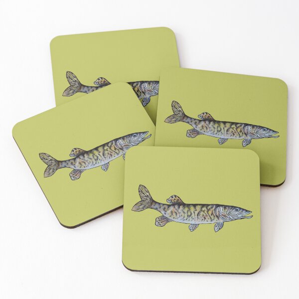 Item preview, Musky Fish Illustration - Olive Green designed and sold by Michelebuttons.