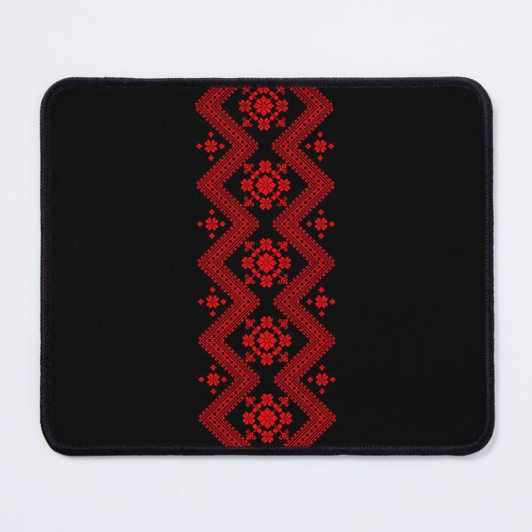 Item preview, Ukrainian Ornaments, ukrainian vyshyvanka ornament | European Ukrainian Ladies Embroidery Floral Design Red Black Flowers Ukrainian Souvenir For Her designed and sold by GaliaTati.