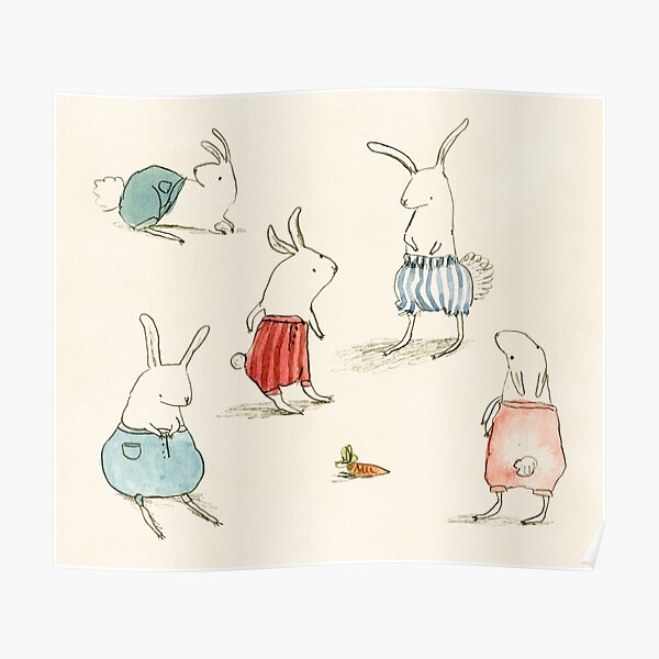 "If Rabbits Wore Pants" Poster for Sale by SophieCorrigan Redbubble