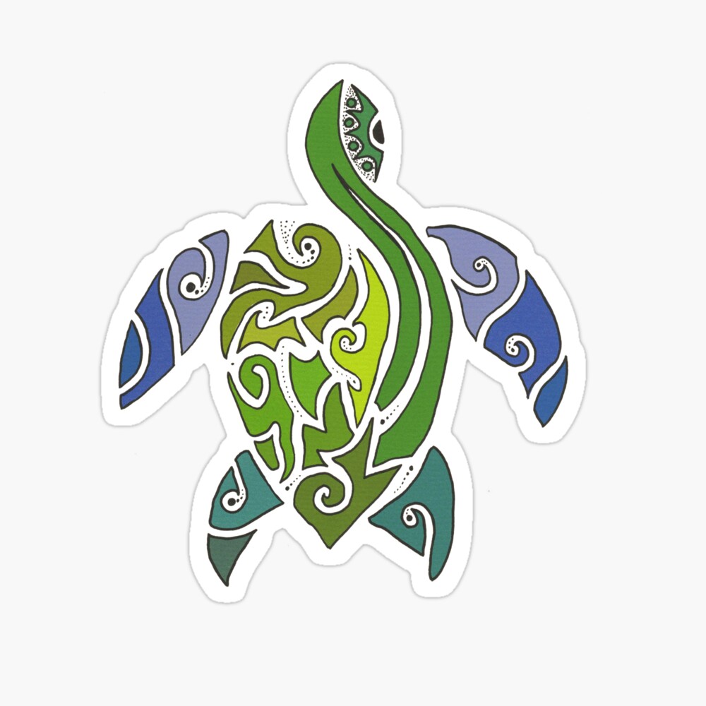 Tribal Turtle Sticker