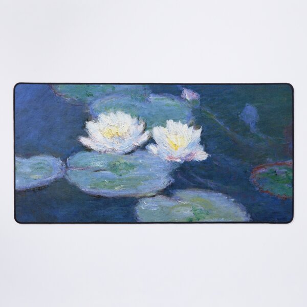 Aperçu de l'œuvre Deux nymphéas Monet Fine Art créée et vendue par Vicky Brago-Mitchell®.
