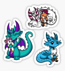 Dragons with Plushies Sticker Pack 3 Sticker