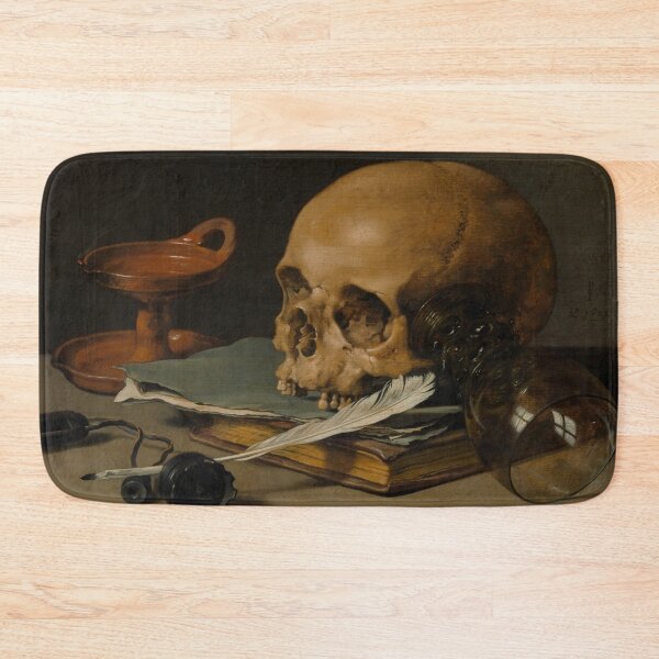 Item preview, Still Life with a Skull and a Writing Quill | Pieter Claesz | 1628 Renaissance Art designed and sold by CJET.
