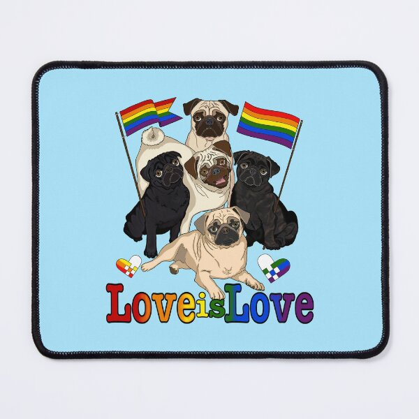 Item preview, Pugs Know Love is Love designed and sold by FivePugs.