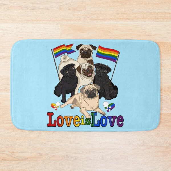 Item preview, Pugs Know Love is Love designed and sold by FivePugs.