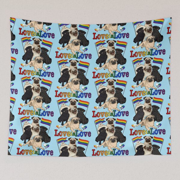 Item preview, Pugs Know Love is Love designed and sold by FivePugs.