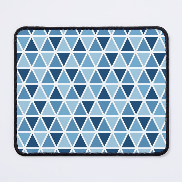 Item preview, Shades of Blue Geometric Triangle Pattern designed and sold by Koi-Art.