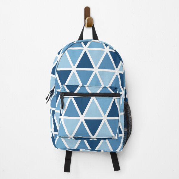 Item preview, Shades of Blue Geometric Triangle Pattern designed and sold by Koi-Art.