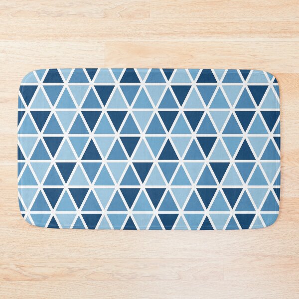 Item preview, Shades of Blue Geometric Triangle Pattern  designed and sold by Koi-Art.