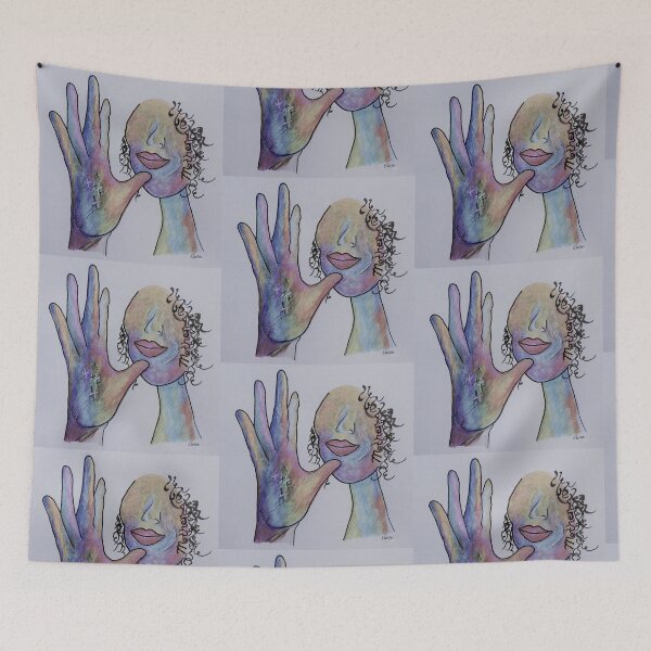 Item preview, ASL Mother in Denim Colors designed and sold by EloiseArt.