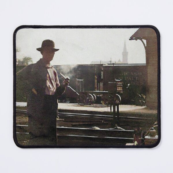 Item preview, Yardmaster, Colorized Antique Railroad Photo ca 1900  designed and sold by Nicolette Olivier.