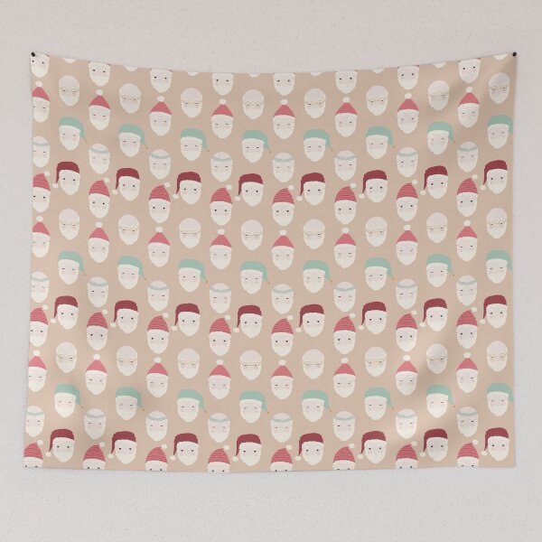 Item preview, Lots of Santas - Mocha designed and sold by gabriellejean.