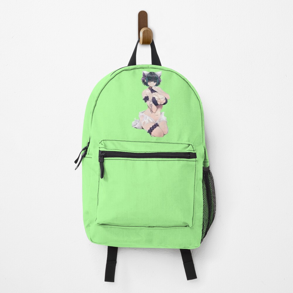 Cute Cat Canvas Embroidery Backpack - Loli The Cat