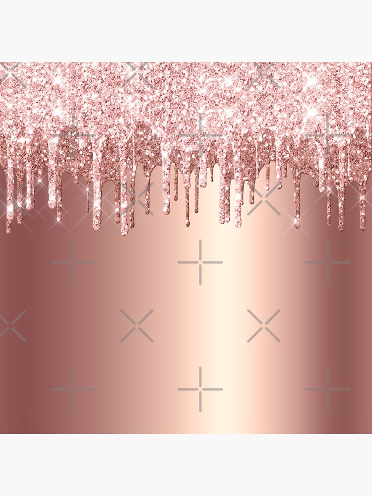 Rose Gold Dripping Glitter | Sticker