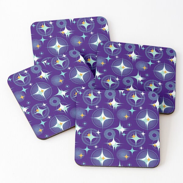 Item preview, Mid-century modern starburst on indigo designed and sold by starseedgems.