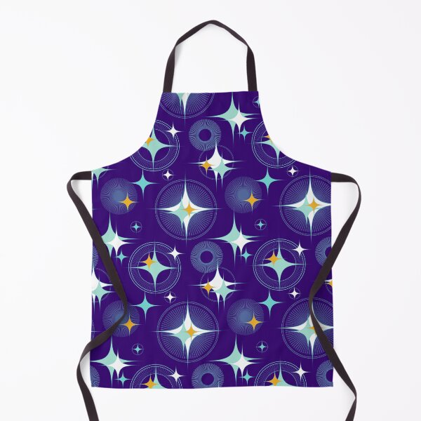 Item preview, Mid-century modern starburst on indigo designed and sold by starseedgems.