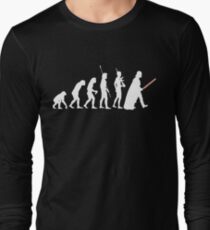 The Dark Side Of Evolution - White Long Sleeve T-Shirt