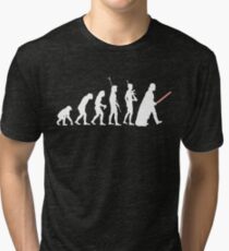 The Dark Side Of Evolution - White Tri-blend T-Shirt
