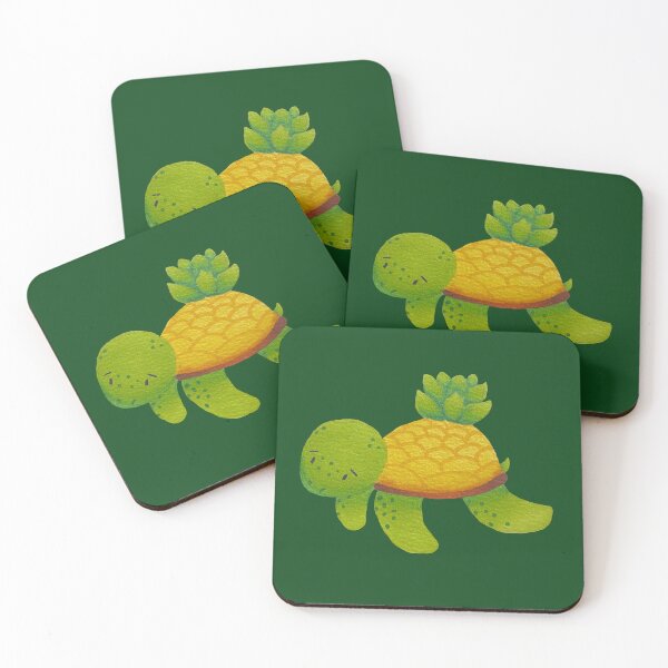 Item preview, Watercolor Pineapple Turtle Illustration  designed and sold by NikaIllustrates.