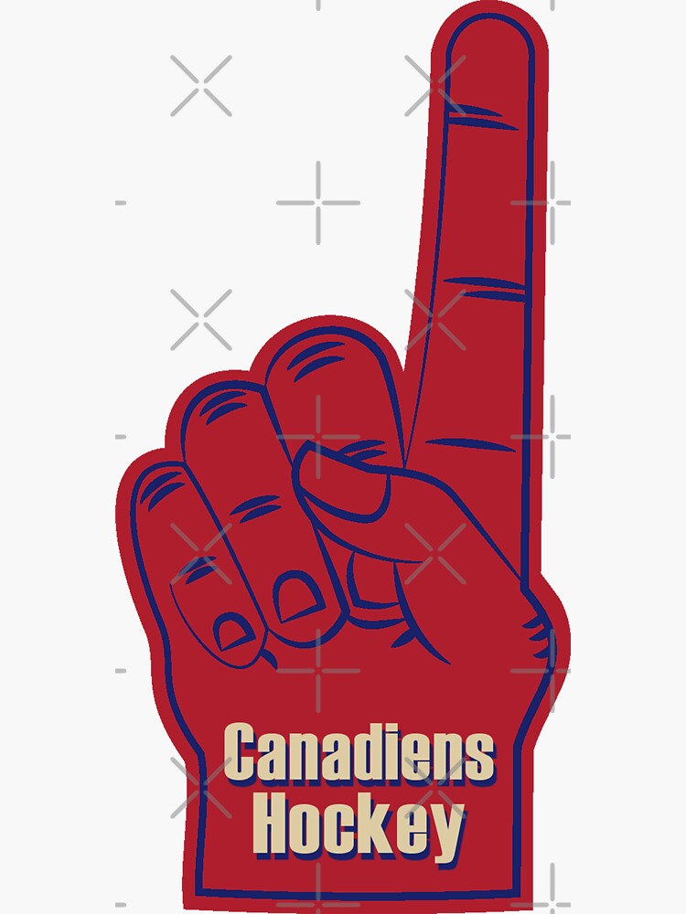 "Montreal Canadiens Hockey Foam Finger" Sticker for Sale by JeffMalo