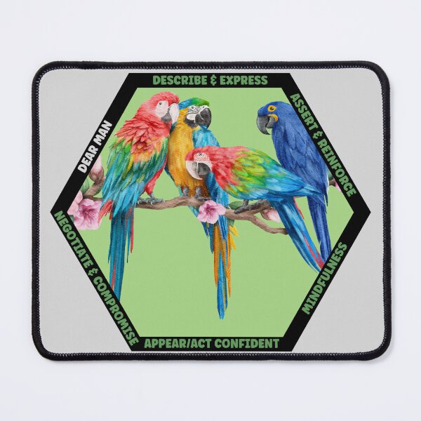 Item preview, Clever Parrot Collection: Interpersonal Effectiveness. DEAR MAN. designed and sold by Orianah.