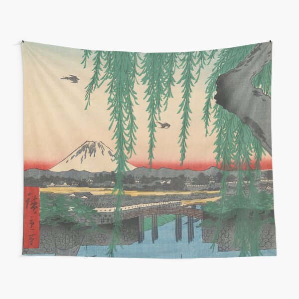 Item preview, Mount Fuji from Yatsumi Bridge Ukiyo-e Japanese Art designed and sold by VintageArchive.