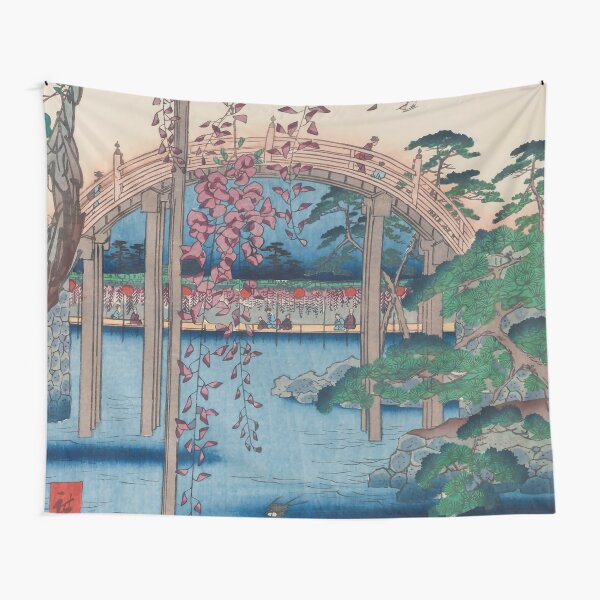 Item preview, Summer Shrine Vintage Ukiyo-e Woodblock Print designed and sold by VintageArchive.