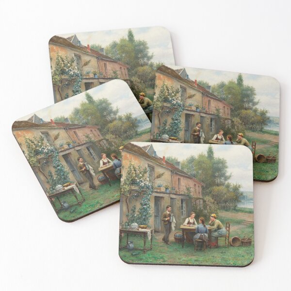 Item preview, Coffee in the Garden | Daniel Ridgway Knight | Farmhouse Art designed and sold by CJET.