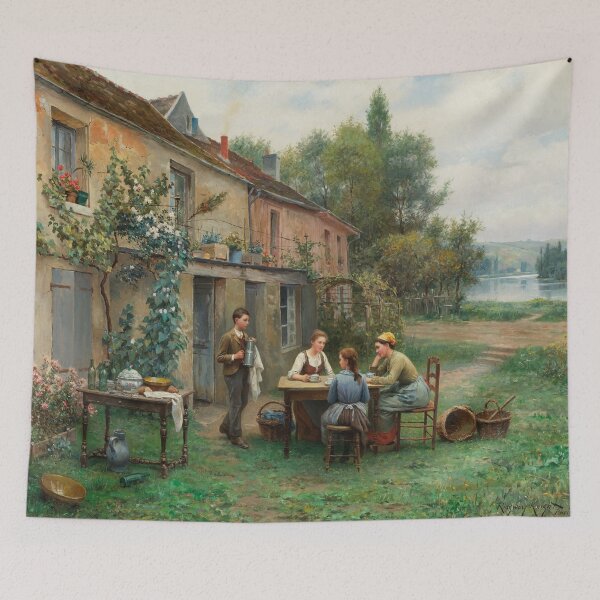 Item preview, Coffee in the Garden | Daniel Ridgway Knight | Farmhouse Art designed and sold by CJET.