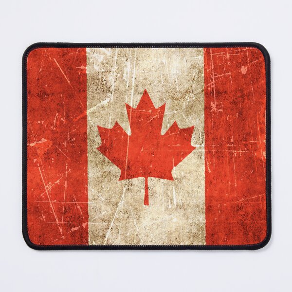 Aperçu de l'œuvre Drapeau canadien vintage vieilli et rayé créée et vendue par JeffBartels.