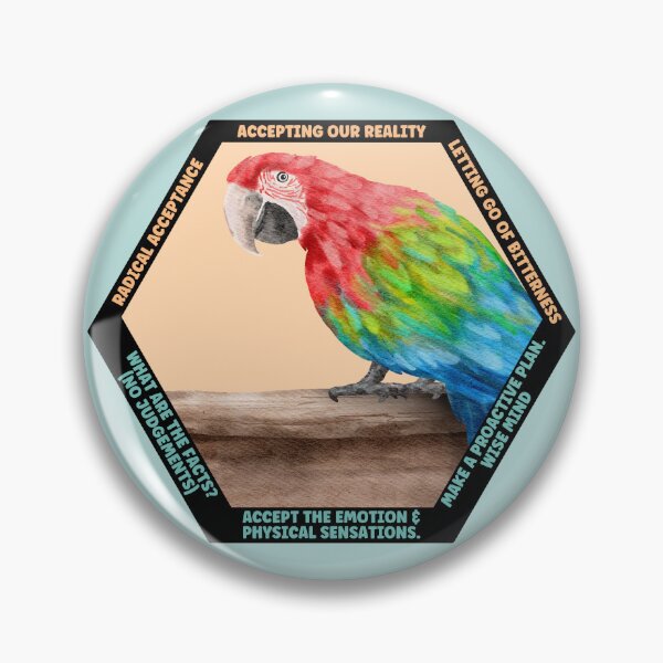 Item preview, Clever Parrot Collection: Distress Tolerance DBT skills practice. Radical Acceptance. designed and sold by Orianah.