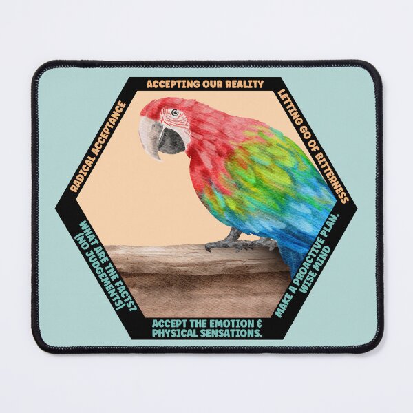 Item preview, Clever Parrot Collection: Distress Tolerance DBT skills practice. Radical Acceptance. designed and sold by Orianah.