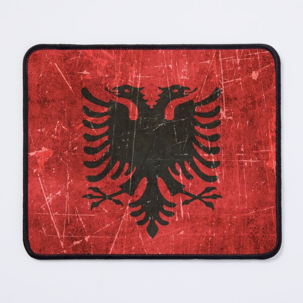 Item preview, Vintage Aged and Scratched Albanian Flag designed and sold by JeffBartels.