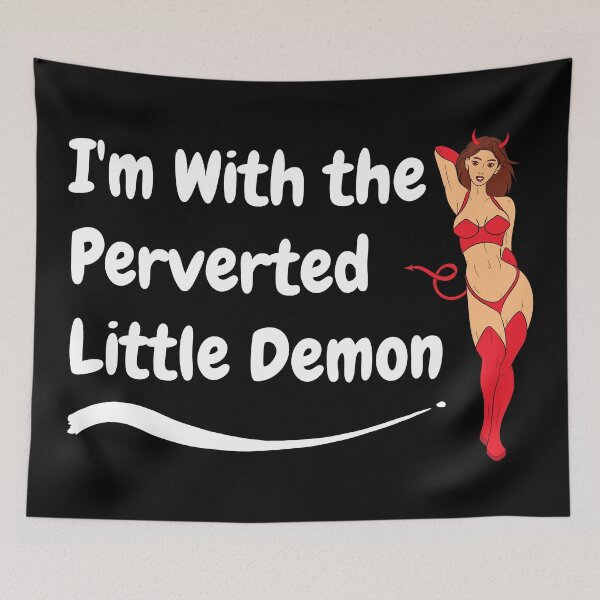 Item preview, Swinger Lifestyle I'm With the Perverted Little Demon - Red Demon For dark colors. designed and sold by swingersshop.