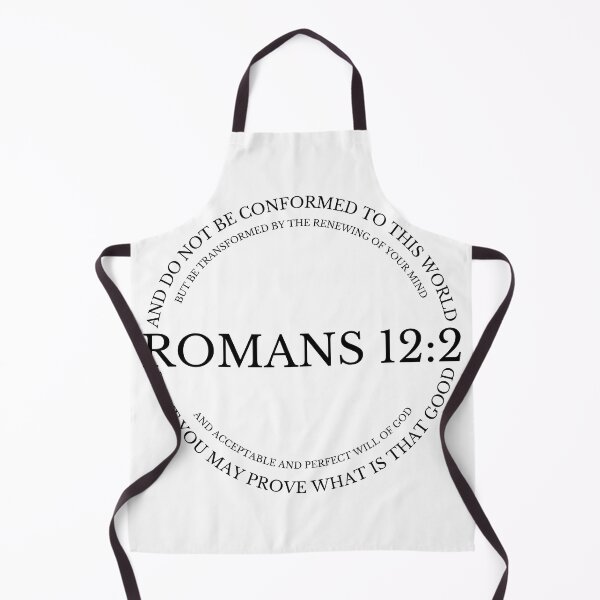Item preview, Romans 12:2 Christian Bible verse, Simple minimalist black and white designed and sold by Emily Roberts.