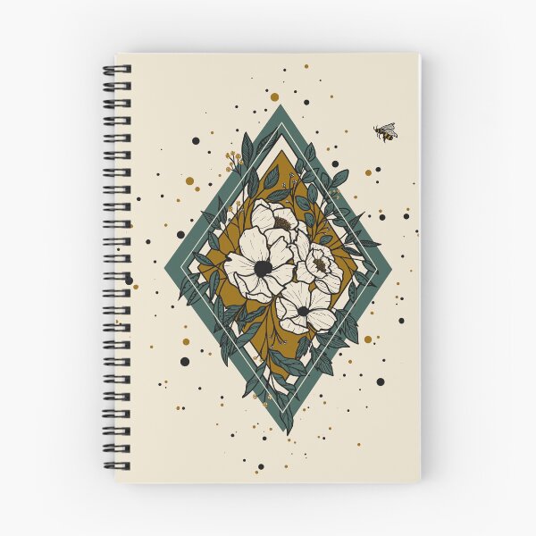 Item preview, Rhombus Wild Florals Art Print designed and sold by erikakcreates.