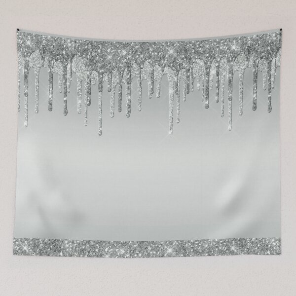 Item preview, Silver Dripping Glitter  designed and sold by TrendyGlitter.