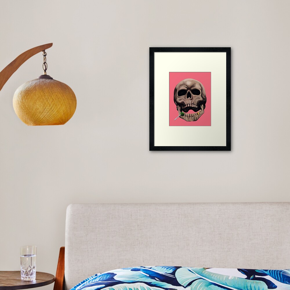 "Skull" Framed Art Print for Sale by snakeshipsart Redbubble