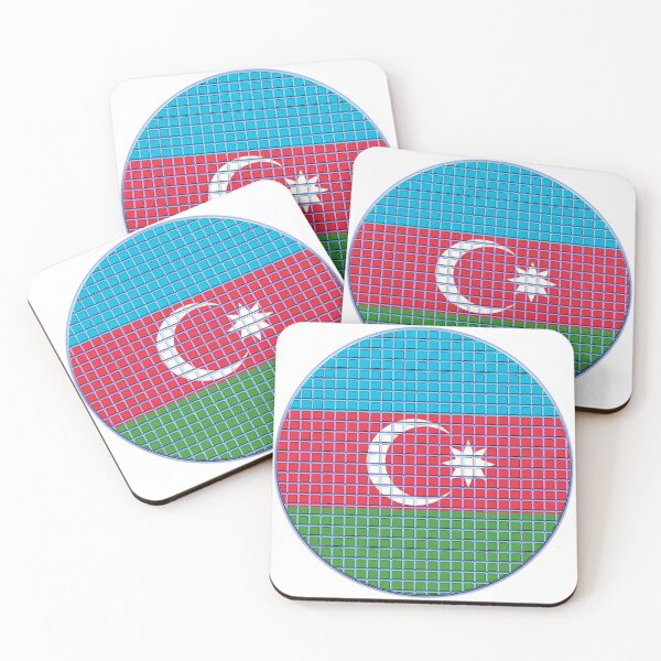 Item preview, Azerbaijan Flag Rounded - Squares Pixel  designed and sold by MoonElite.