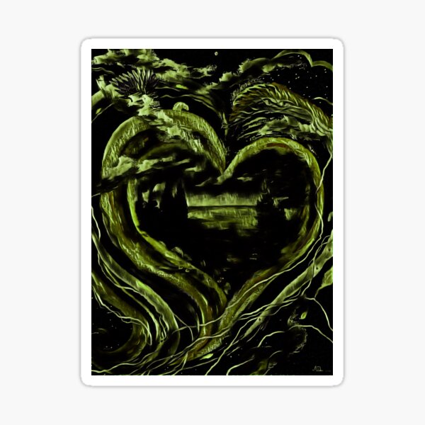 Threads of the heart, edited oil painting, #11 Sticker