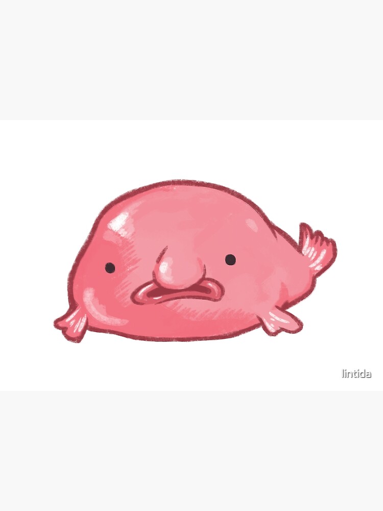 Happy Pink Blob Fish Ugliest Cute Stock Vector (Royalty Free) 1800017845