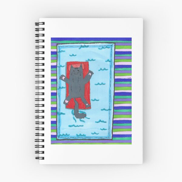 Item preview, Cat Floating in a Pool designed and sold by CoolArtByLaila.