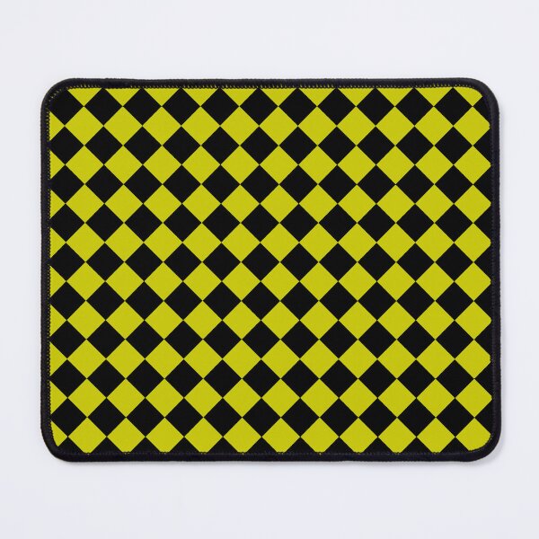 Item preview, Retro 80s Yellow and Black Checkerboard Diamonds, Small-Size Repeating Pattern designed and sold by Nicolette Olivier.