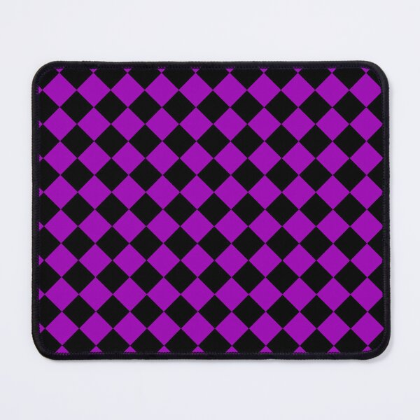 Item preview, Retro 80s Purple and Black Checkerboard Diamonds, Small-Size Repeating Pattern designed and sold by Nicolette Olivier.