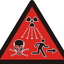 Radiation Danger High Level Sources Sign Red Triangle Art Print By 2monthsoff Redbubble