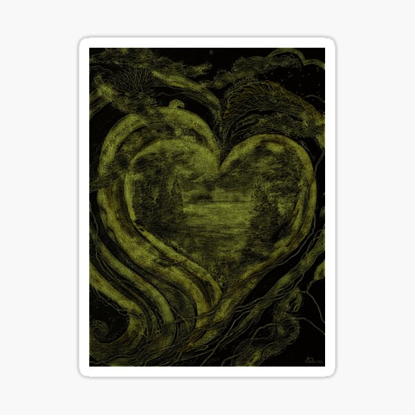 Threads of the heart, edited oil painting, #13 Sticker