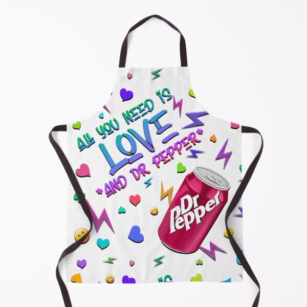 Item preview, All You Need is Love and Dr. Pepper!  Retro 80s inspired design with hand drawn soda can emojis & hearts designed and sold by MunsyArt.