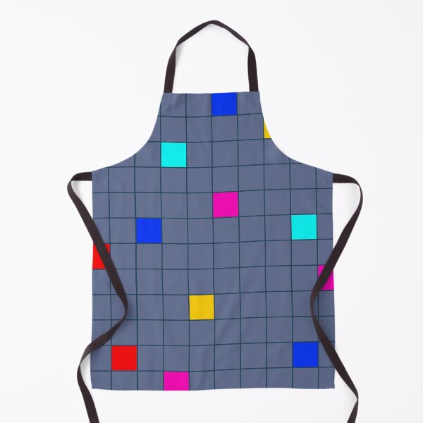 Item preview, Retro Blue and Rainbow Checker Pattern, Large Size Repeating designed and sold by Nicolette Olivier.