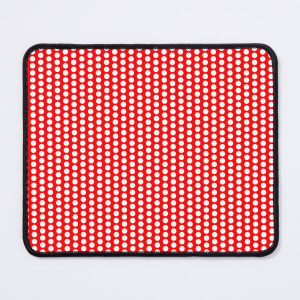 Item preview, White Polka Dots on Red Background, Small Repeating Pattern designed and sold by Nicolette Olivier.