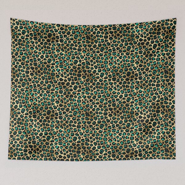 Item preview, GOLD AND TEAL LEOPARD designed and sold by DonaRoma.